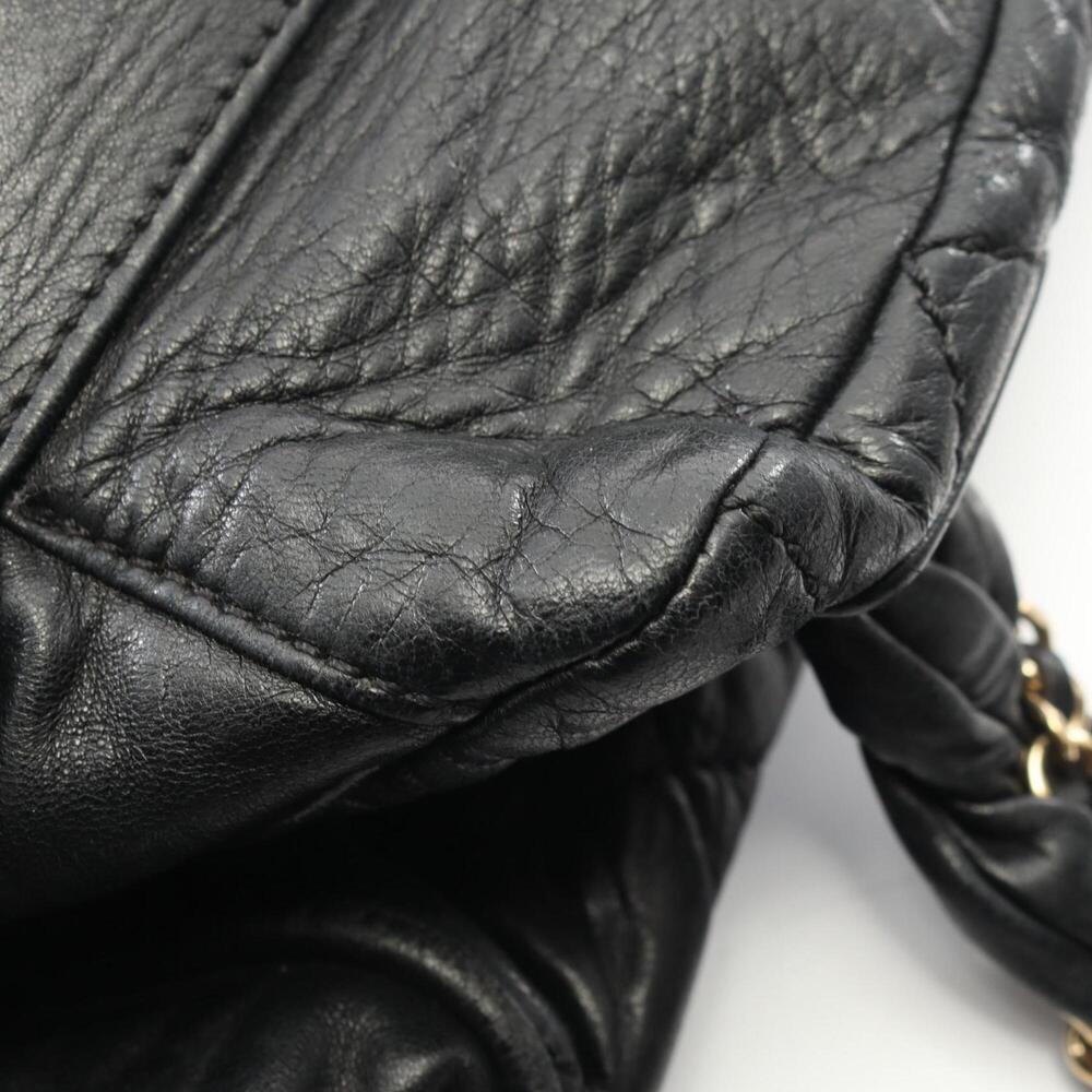 Chanel Matelassé Tote Bag Handbag, Lambskin Leather, Women's, Black - Picture 10 of 10